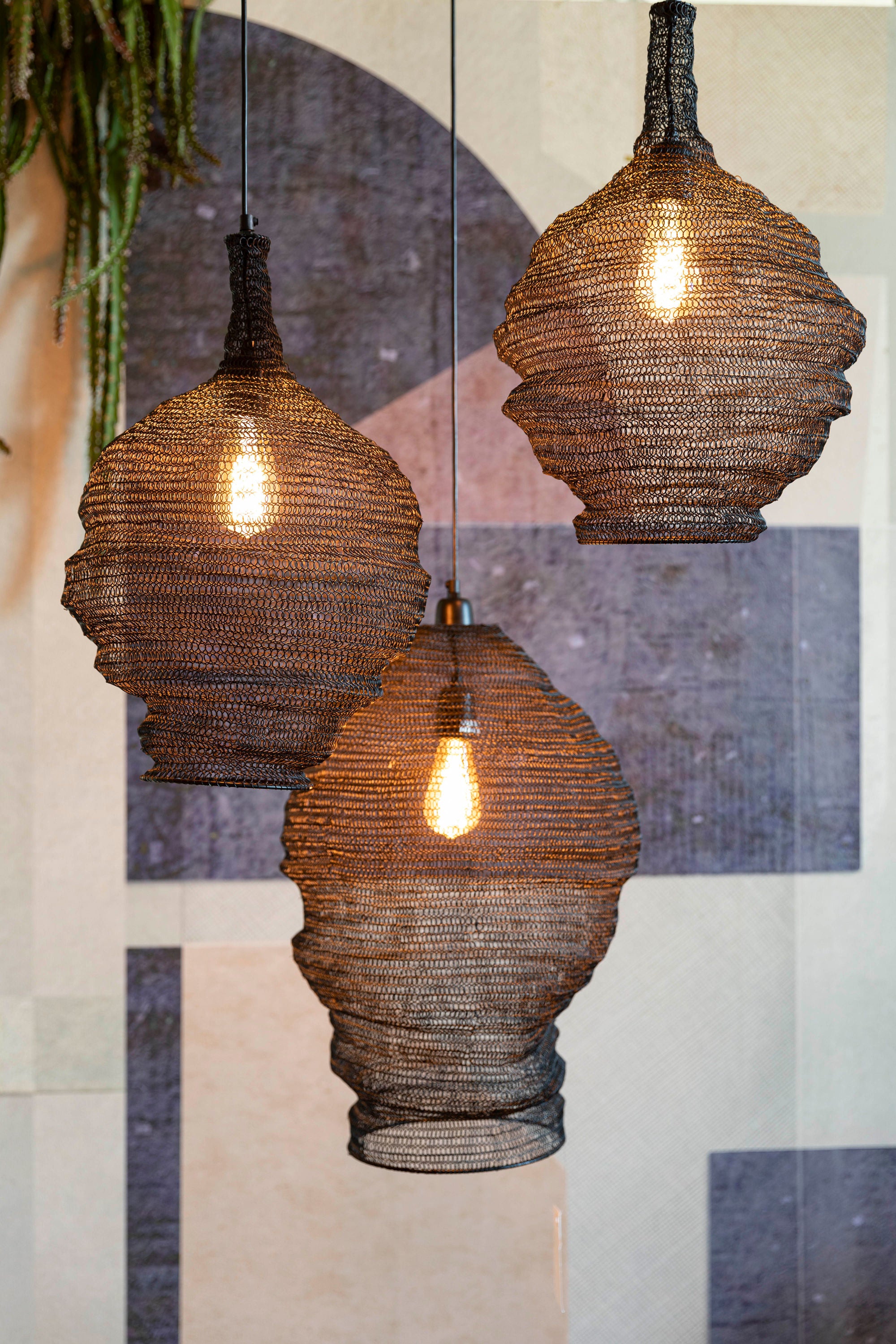 Lena Black Pendant Lamp Medium